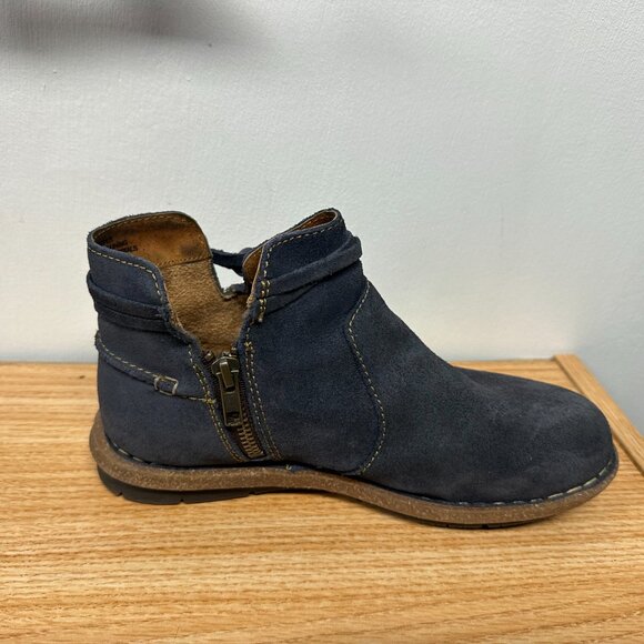 Born Leather Zip Side Ankle Boots - Picture 2 of 8